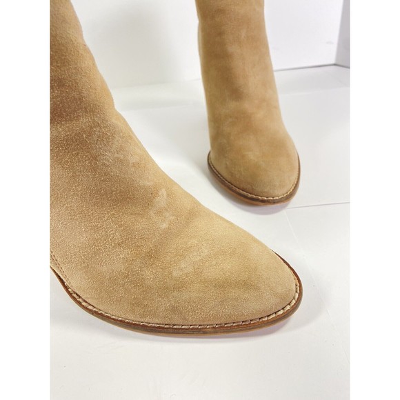 Steve Madden Rumble Bootie Size 9 Perforated Suede back Zip Size Women's Tan - Picture 4 of 11